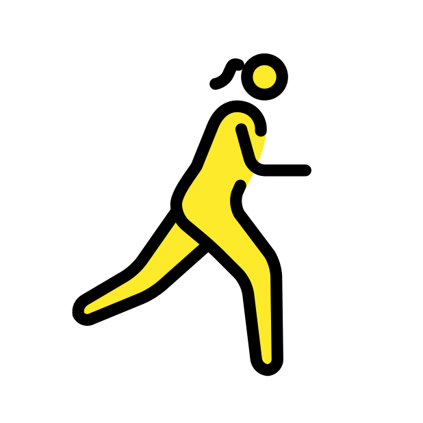 woman running: facing right transparent PNG icon, color version, 618 by 618 pixels