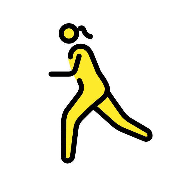 woman running transparent PNG icon, color version, 618 by 618 pixels