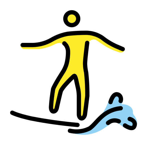 man surfing transparent PNG icon, color version, 618 by 618 pixels