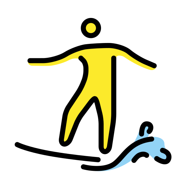 person surfing transparent PNG icon, color version, 618 by 618 pixels
