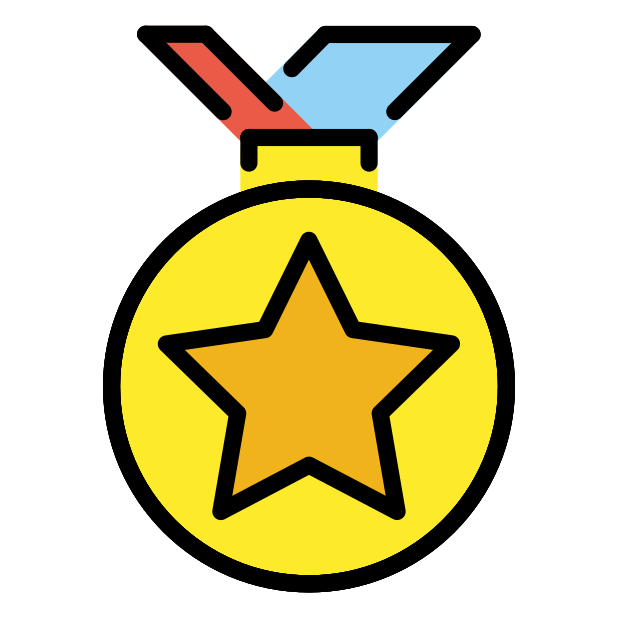 sports medal transparent PNG icon, color version, 618 by 618 pixels