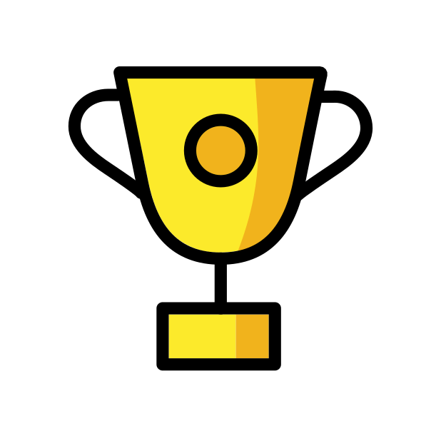 trophy transparent PNG icon, color version, 618 by 618 pixels
