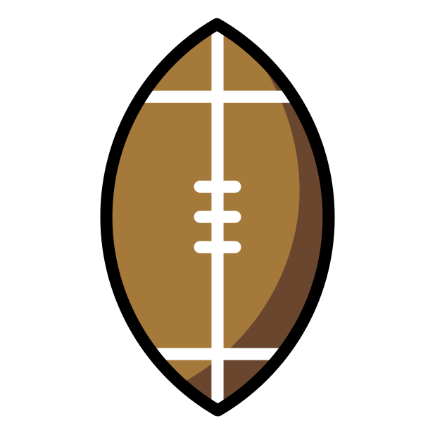 american football transparent PNG icon, color version, 618 by 618 pixels