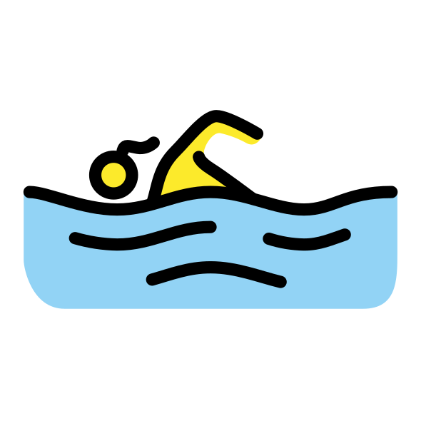 woman swimming transparent PNG icon, color version, 618 by 618 pixels
