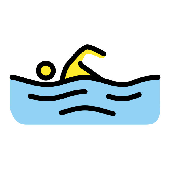man swimming transparent PNG icon, color version, 618 by 618 pixels