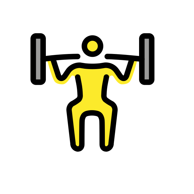 man lifting weights transparent PNG icon, color version, 618 by 618 pixels