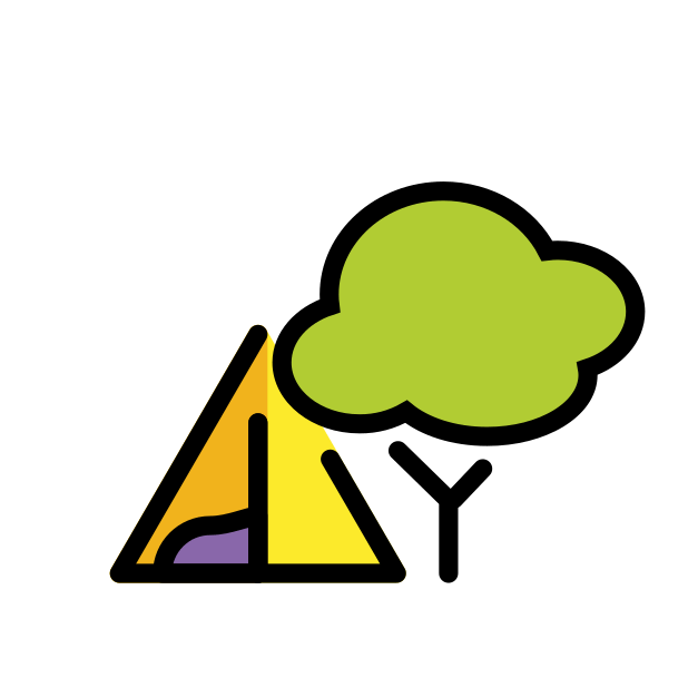 camping transparent PNG icon, color version, 618 by 618 pixels
