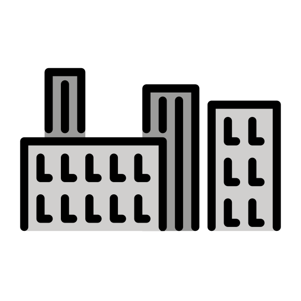 cityscape transparent PNG icon, color version, 618 by 618 pixels