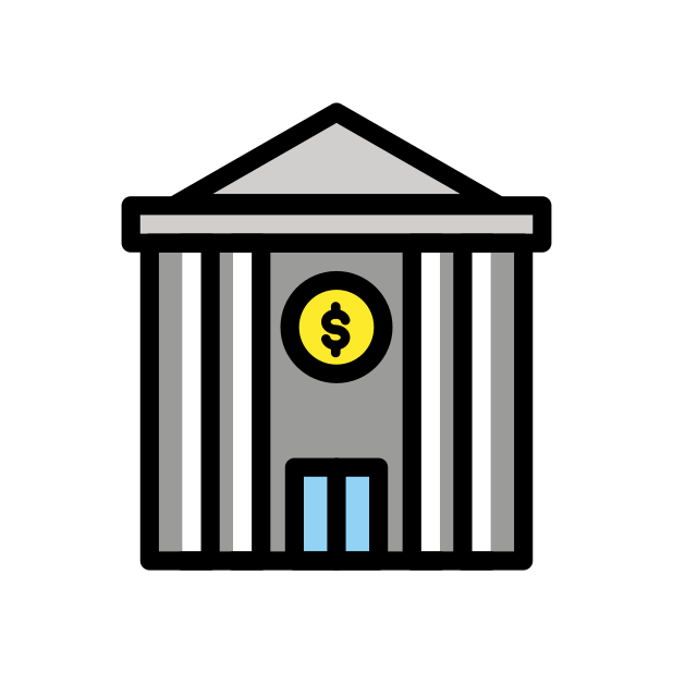 bank transparent PNG icon, color version, 618 by 618 pixels