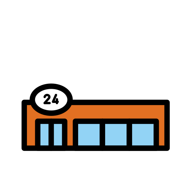convenience store transparent PNG icon, color version, 618 by 618 pixels