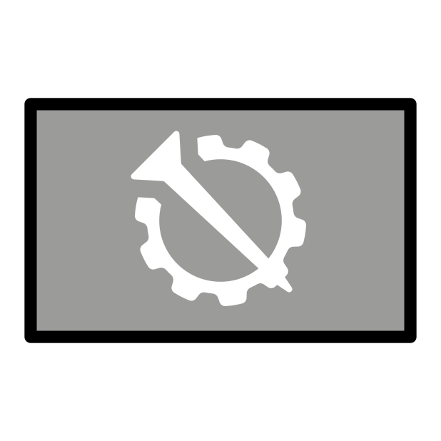 nail and gear flag transparent PNG icon, color version, 618 by 618 pixels