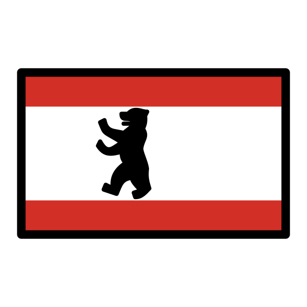 berlin flag transparent PNG icon, color version, 618 by 618 pixels