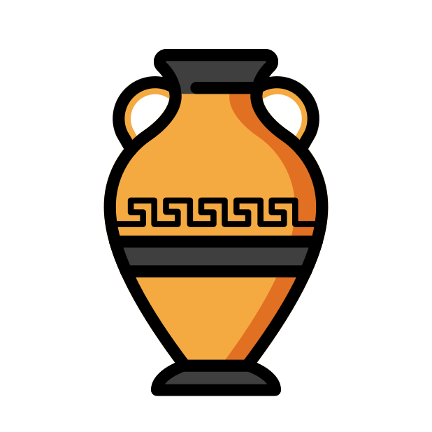 amphora transparent PNG icon, color version, 618 by 618 pixels