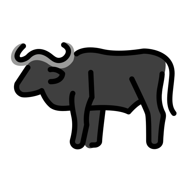water buffalo transparent PNG icon, color version, 618 by 618 pixels