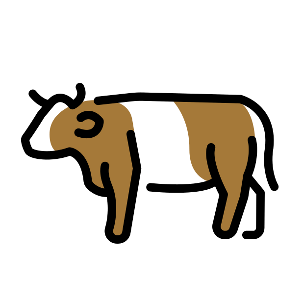 cow transparent PNG icon, color version, 618 by 618 pixels