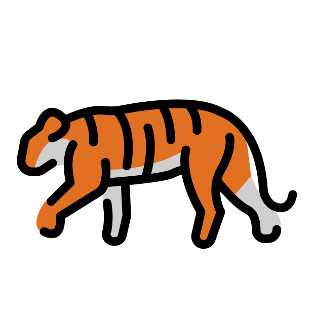 tiger transparent PNG icon, color version, 618 by 618 pixels
