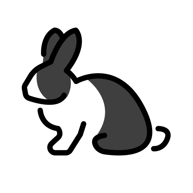rabbit transparent PNG icon, color version, 618 by 618 pixels