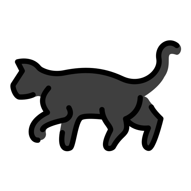 black cat transparent PNG icon, color version, 618 by 618 pixels