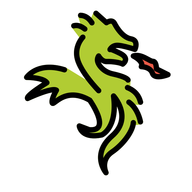 dragon transparent PNG icon, color version, 618 by 618 pixels