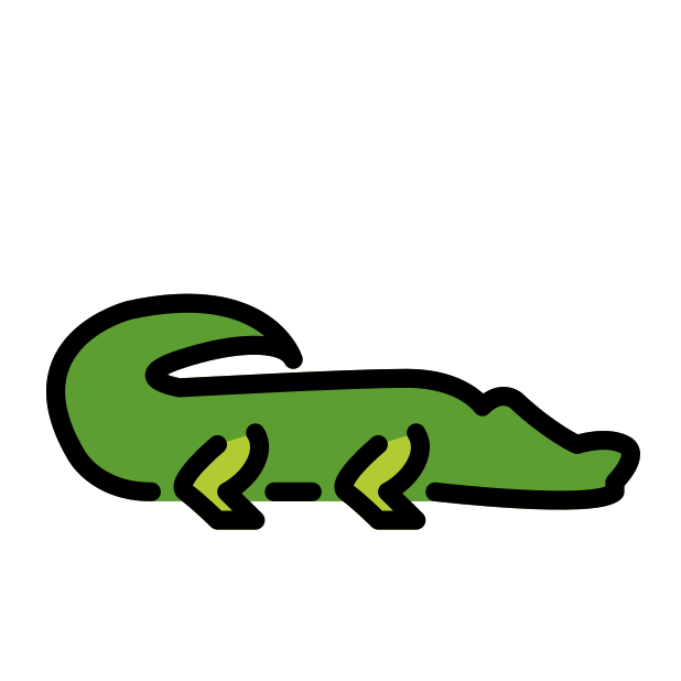 crocodile transparent PNG icon, color version, 618 by 618 pixels