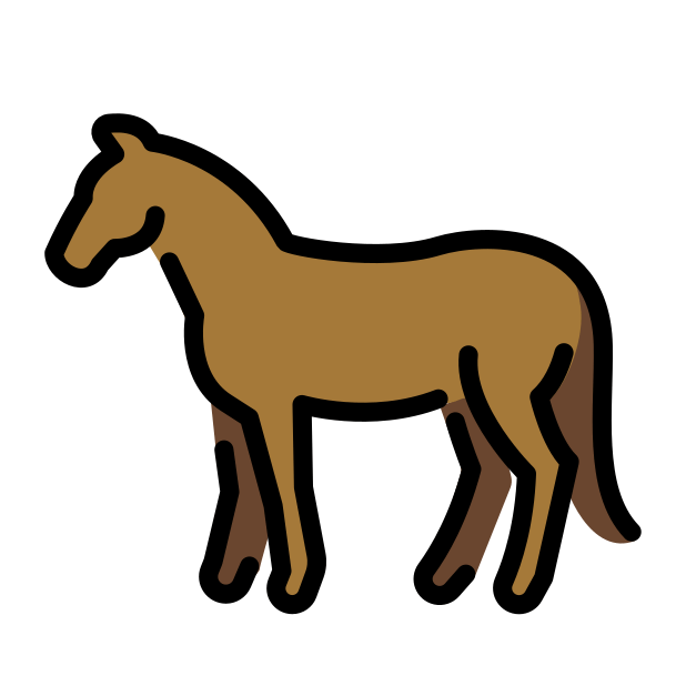 horse transparent PNG icon, color version, 618 by 618 pixels
