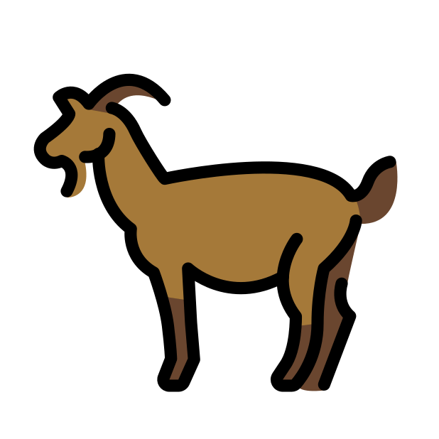 goat transparent PNG icon, color version, 618 by 618 pixels