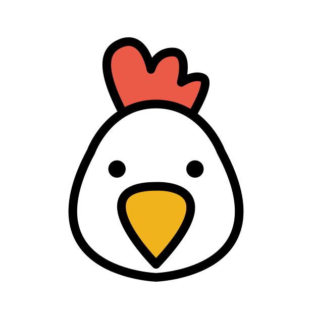 chicken transparent PNG icon, color version, 618 by 618 pixels