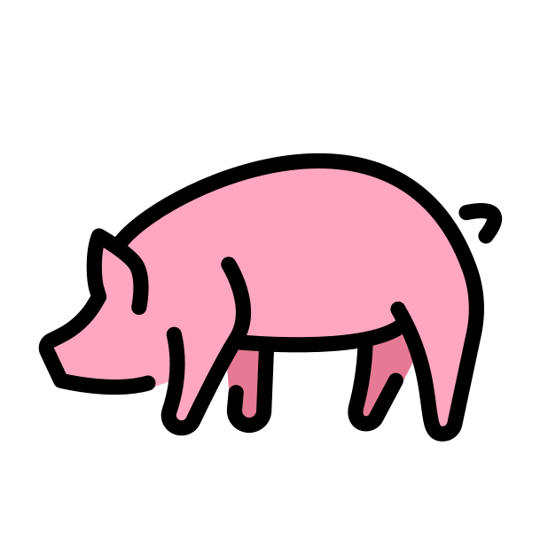 pig transparent PNG icon, color version, 618 by 618 pixels
