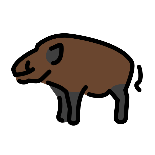 boar transparent PNG icon, color version, 618 by 618 pixels