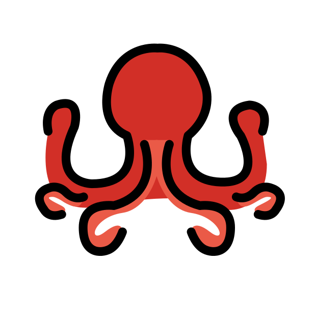 octopus transparent PNG icon, color version, 618 by 618 pixels