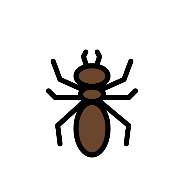 ant transparent PNG icon, color version, 618 by 618 pixels