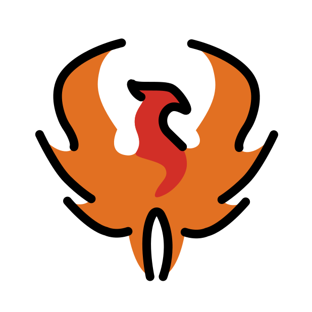 phoenix transparent PNG icon, color version, 618 by 618 pixels