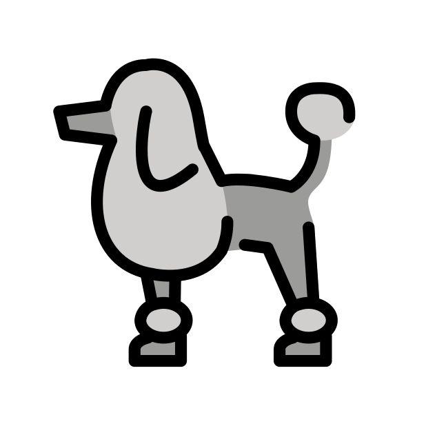 poodle transparent PNG icon, color version, 618 by 618 pixels