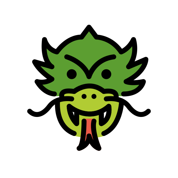 dragon face transparent PNG icon, color version, 618 by 618 pixels