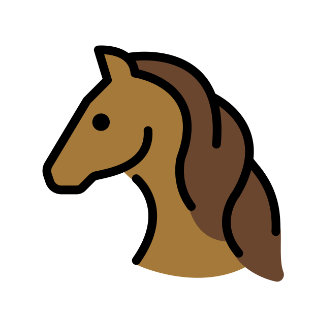 horse face transparent PNG icon, color version, 618 by 618 pixels