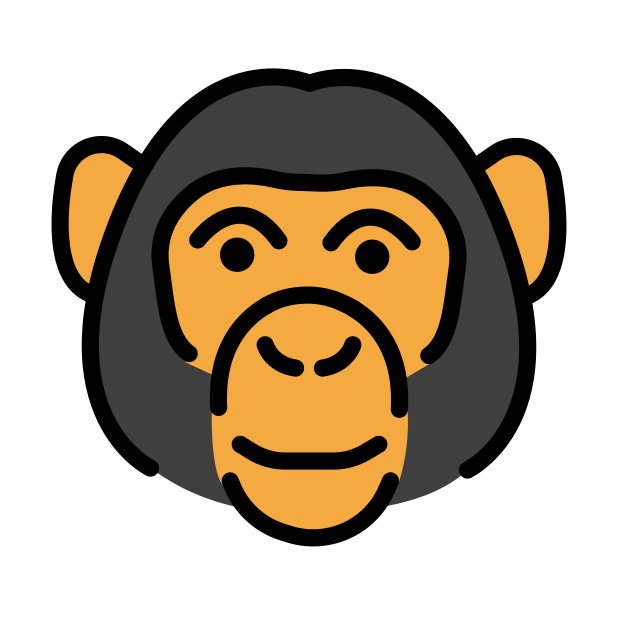 monkey face transparent PNG icon, color version, 618 by 618 pixels