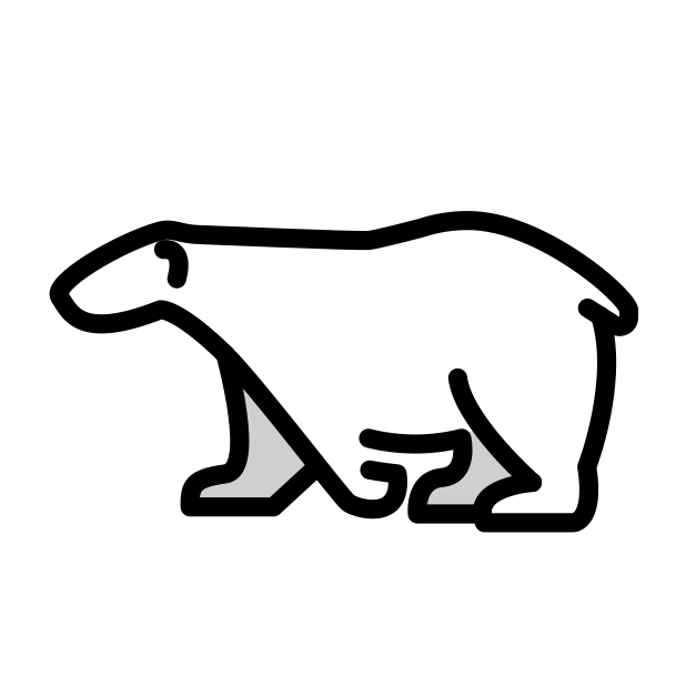 polar bear transparent PNG icon, color version, 618 by 618 pixels
