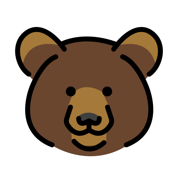 bear transparent PNG icon, color version, 618 by 618 pixels