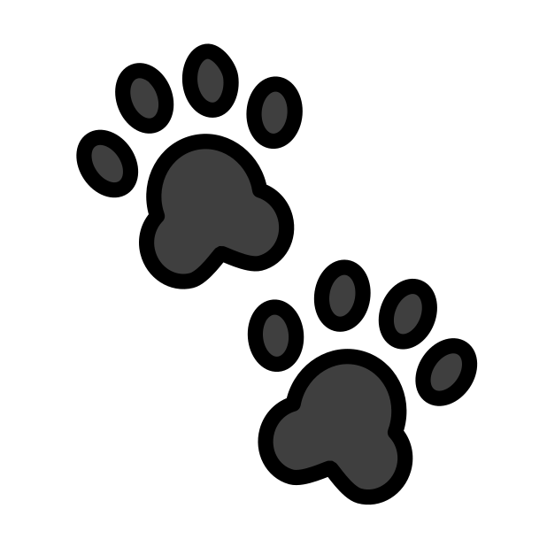 paw prints transparent PNG icon, color version, 618 by 618 pixels