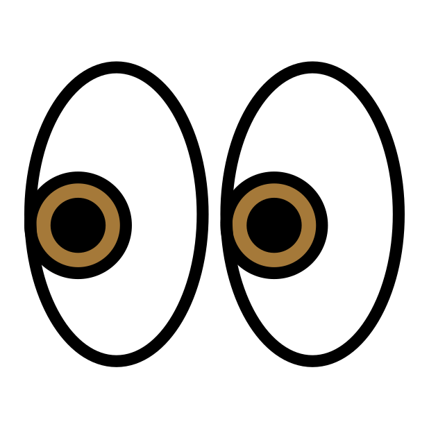 eyes transparent PNG icon, color version, 618 by 618 pixels