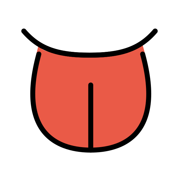 tongue transparent PNG icon, color version, 618 by 618 pixels