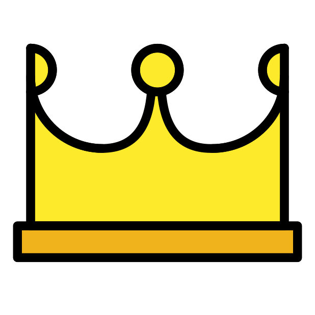 crown transparent PNG icon, color version, 618 by 618 pixels