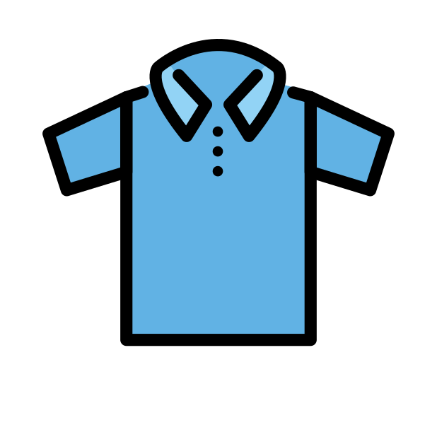 t-shirt transparent PNG icon, color version, 618 by 618 pixels