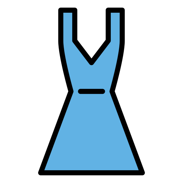 dress transparent PNG icon, color version, 618 by 618 pixels