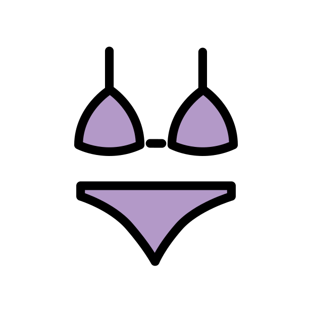 bikini transparent PNG icon, color version, 618 by 618 pixels