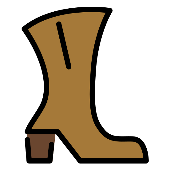 woman’s boot transparent PNG icon, color version, 618 by 618 pixels