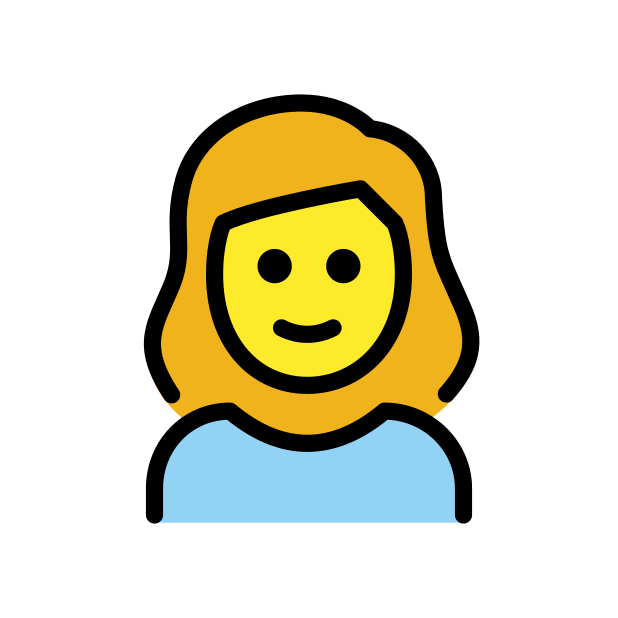 girl transparent PNG icon, color version, 618 by 618 pixels