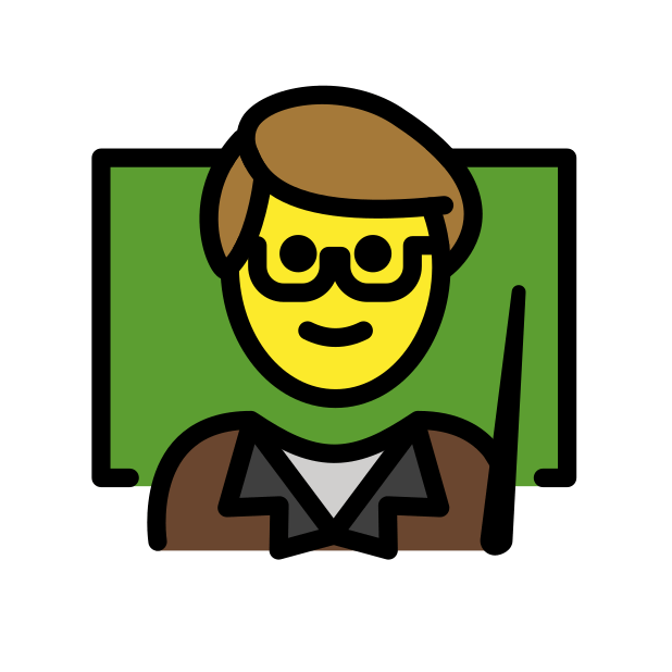 man teacher transparent PNG icon, color version, 618 by 618 pixels