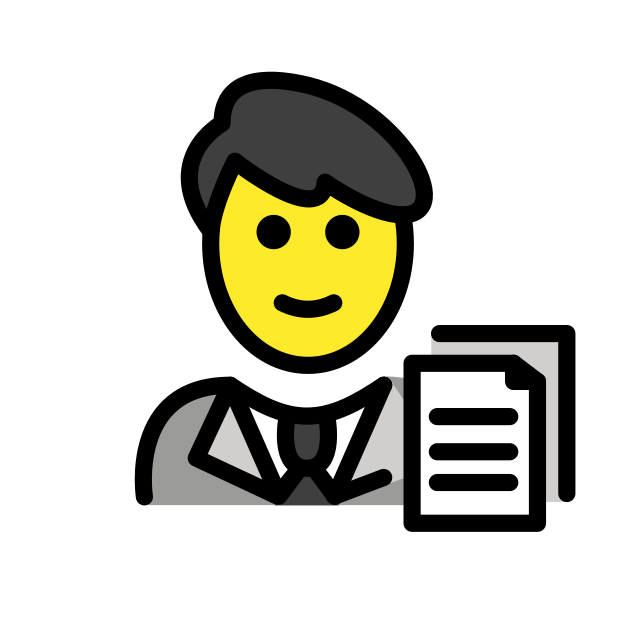 man office worker transparent PNG icon, color version, 618 by 618 pixels