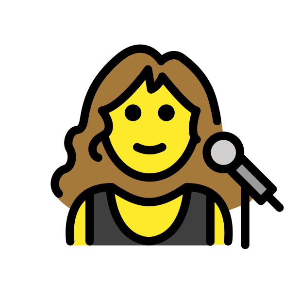 woman singer transparent PNG icon, color version, 618 by 618 pixels